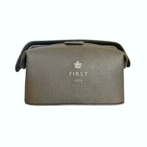 Anya Hindmarch x British Airways Gray Crosshatched Toiletry Kit Gladstone Bag